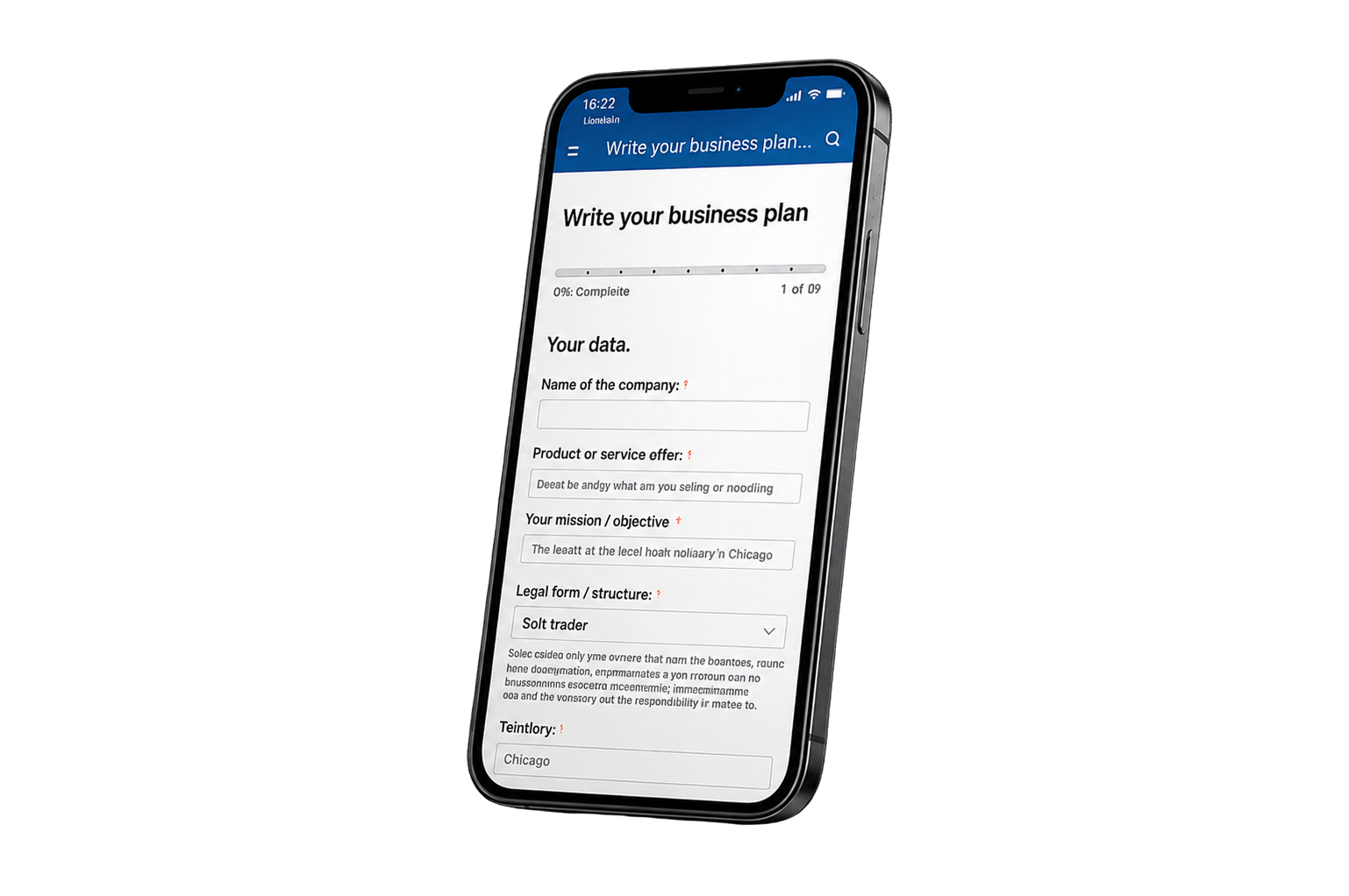 Business Plan App Preview